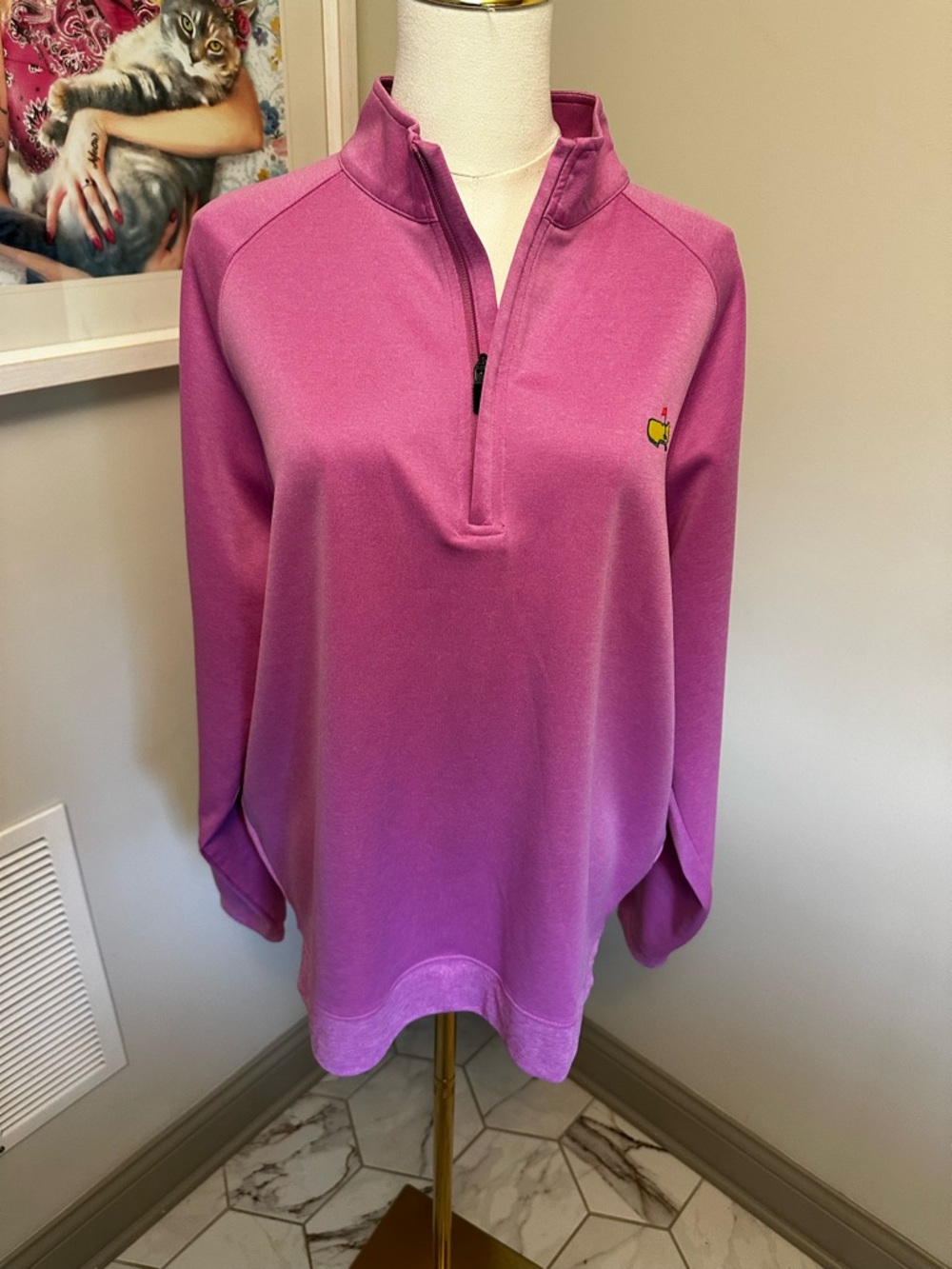 Masters Pink Half-Zip Pullover Sweatshirt